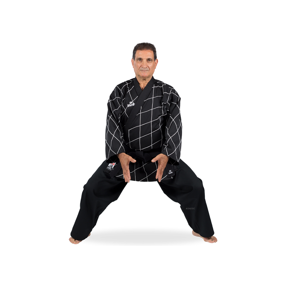 Hapkido Dobok Rhombus Black Embroidery