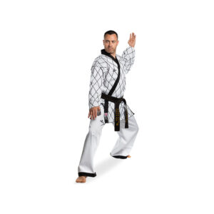 Hapkido Dobok Rhombus White Embroidery