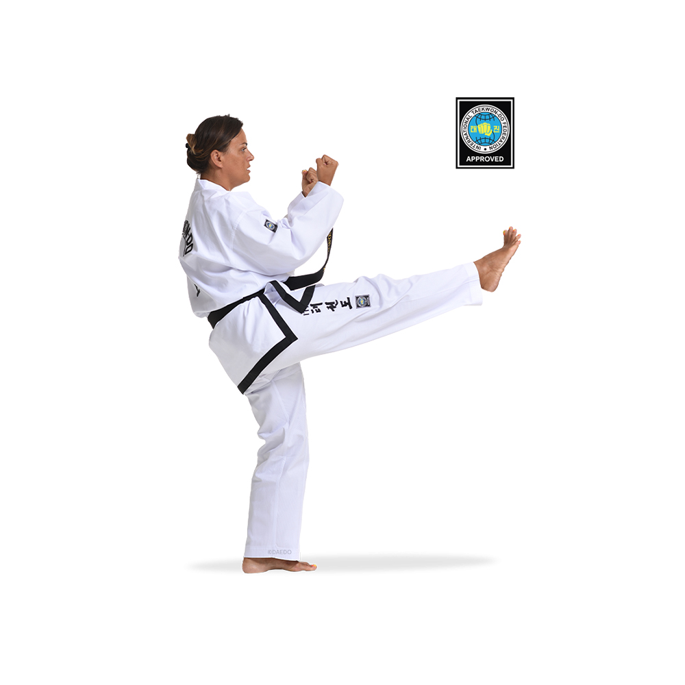 ITF Dobok Black Belt Ribbed - Billede 2