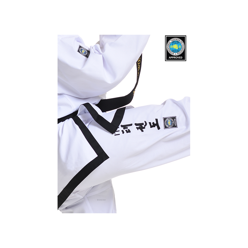 ITF Dobok Black Belt Ribbed - Billede 4