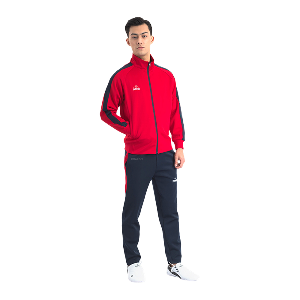 Daedo Slim Fit Tracksuit Rød/Blå